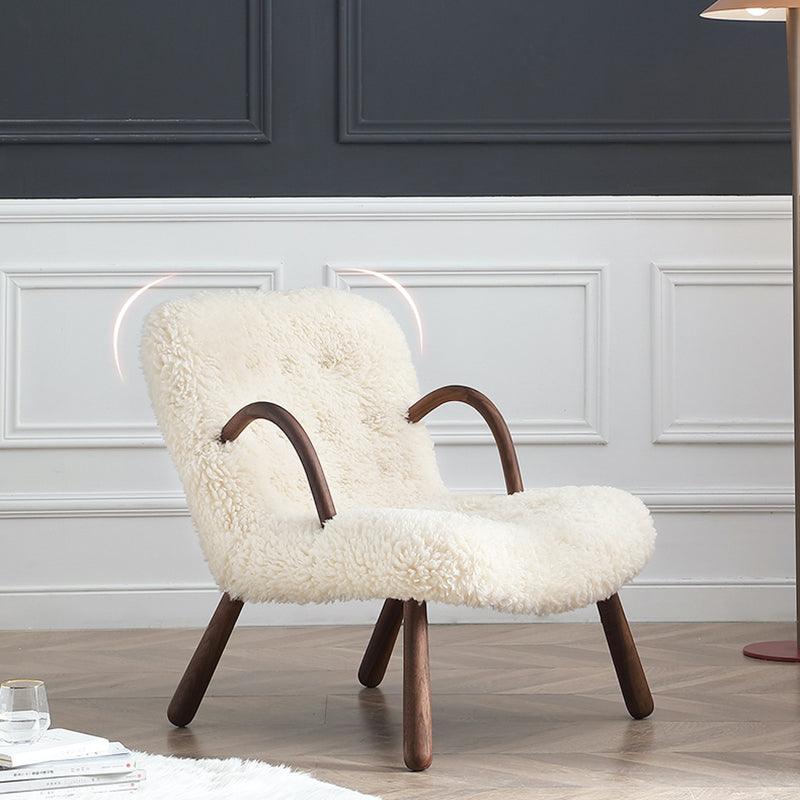 Philip Arc Sheepskin Armchair and Ottoman