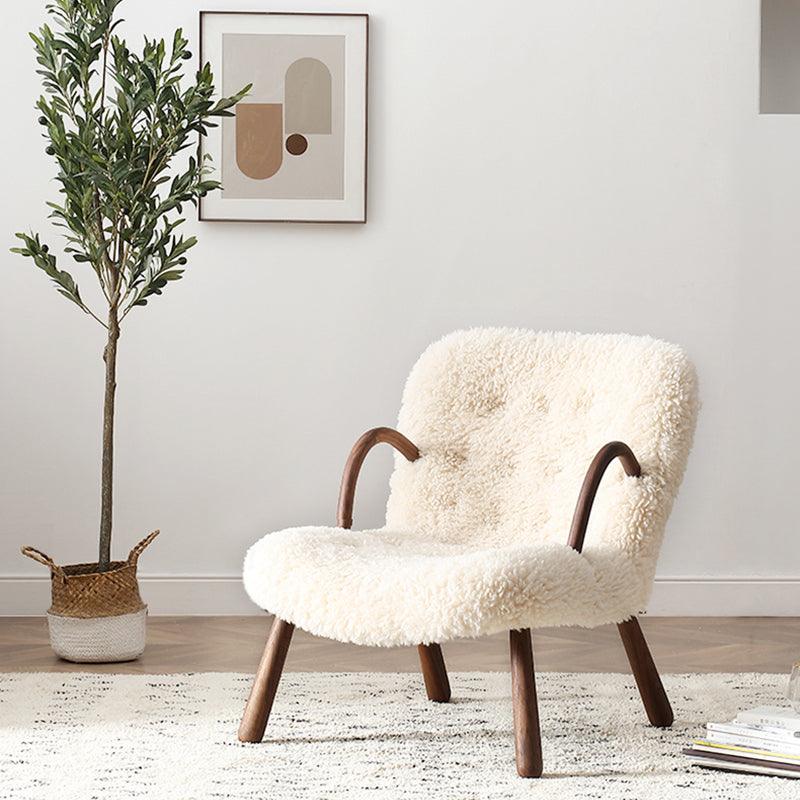 Philip Arc Sheepskin Armchair and Ottoman