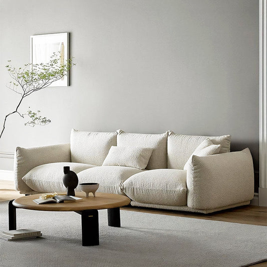 Isabella Two Seater, Three Seater Sofa, Boucle Or Velvet, White