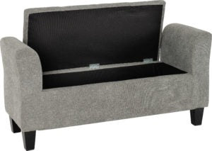 Amelia storage ottoman-Dark grey fabric