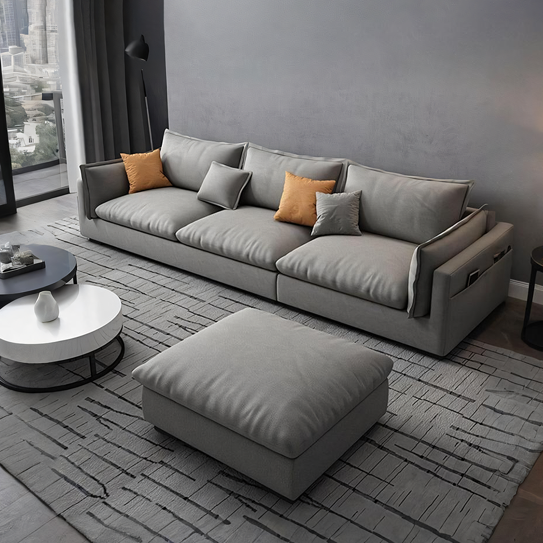 Amos Three Seater Sofa Corner, Leathaire