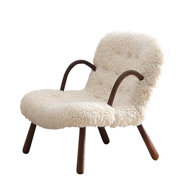 Philip Arc Sheepskin Armchair and Ottoman