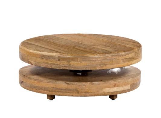 Ellie Two Tier Coffee Table-Natural Acacia Wood