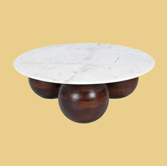 Chloe White Marble Top Coffee Table