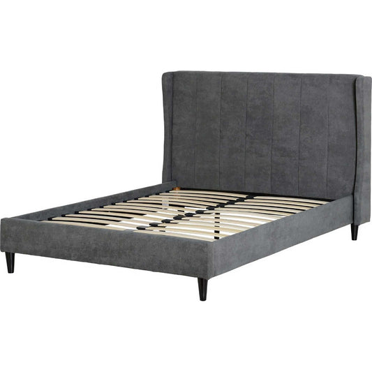 Amelia 4"6 Bed Dark Grey Fabric