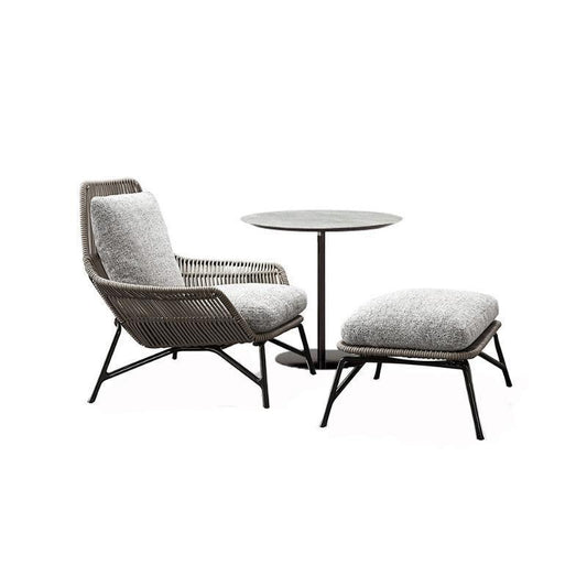 Annikki Rattan Armchair and Footstool, Outdoor Chair