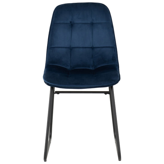 Athens Rectangular concrete effect Dining set with Sapphire Blue Velvet