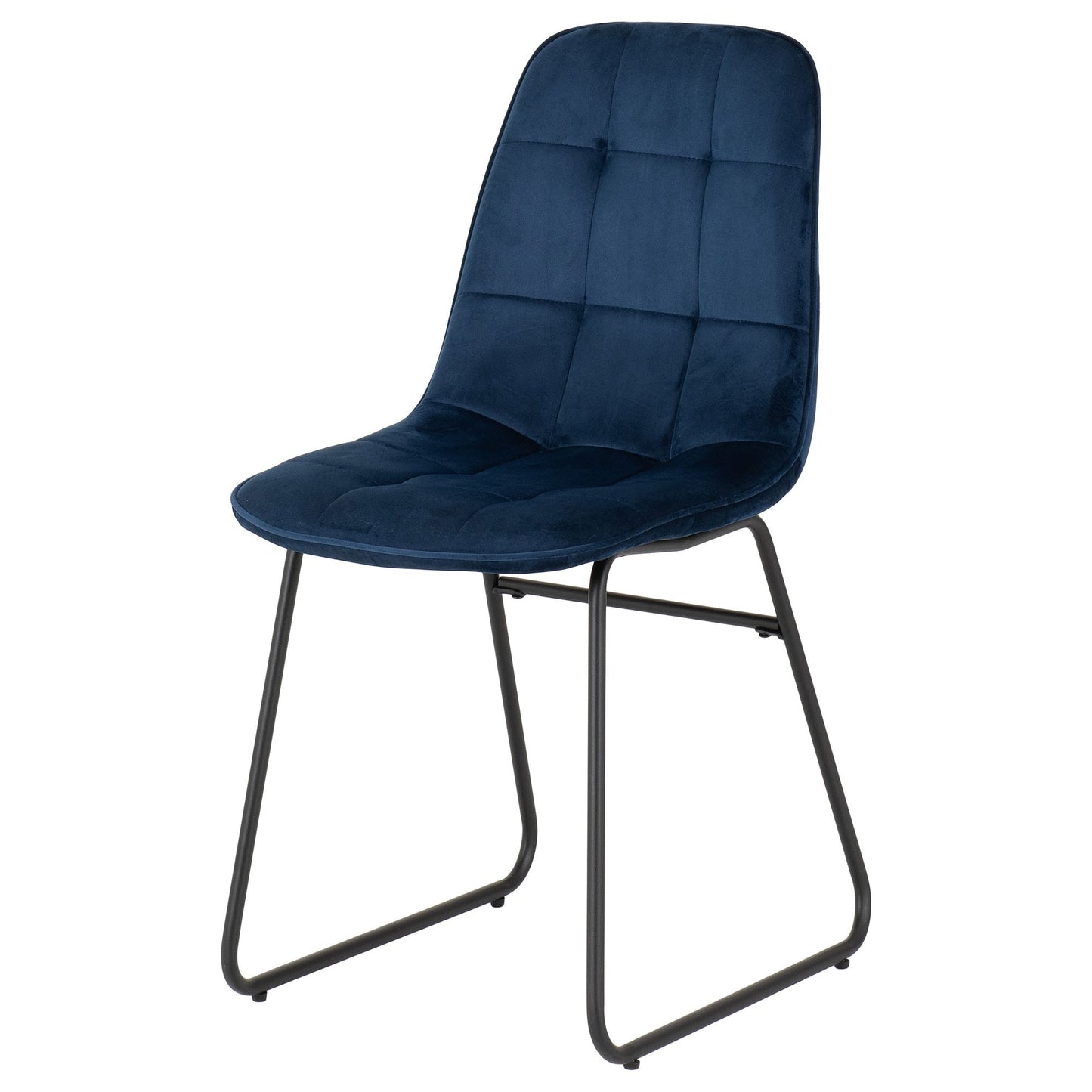 Athens round dining set with lukas chairs sapphire blue velvet