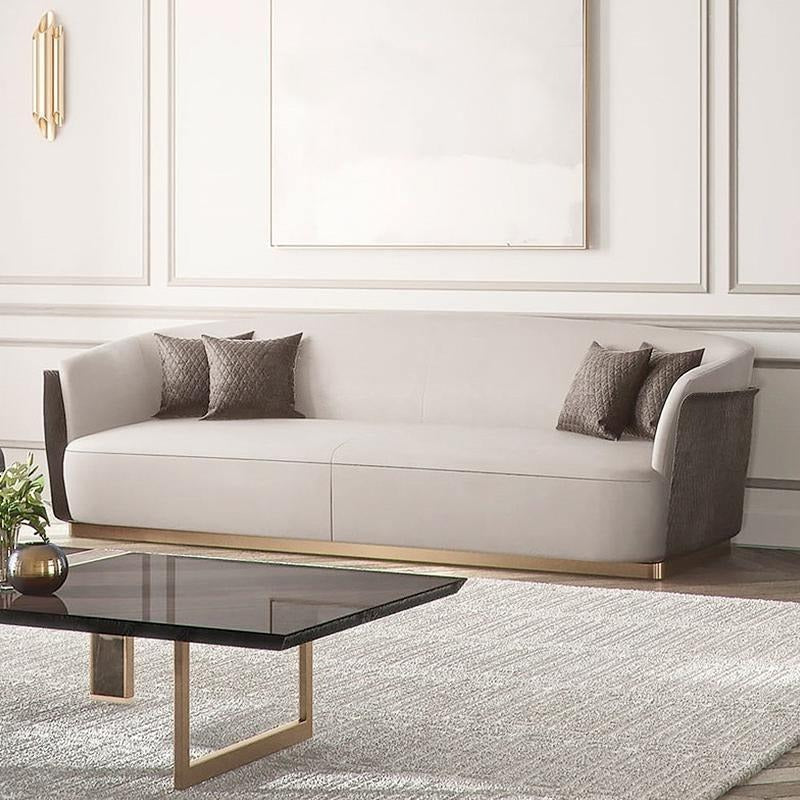 Demure Three Seater Sofa, Velvet