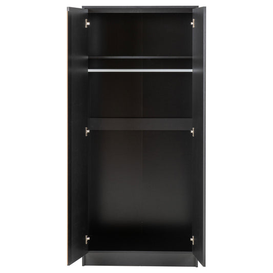 Malvern 2 Door Wardrobe Bedroom Set Black