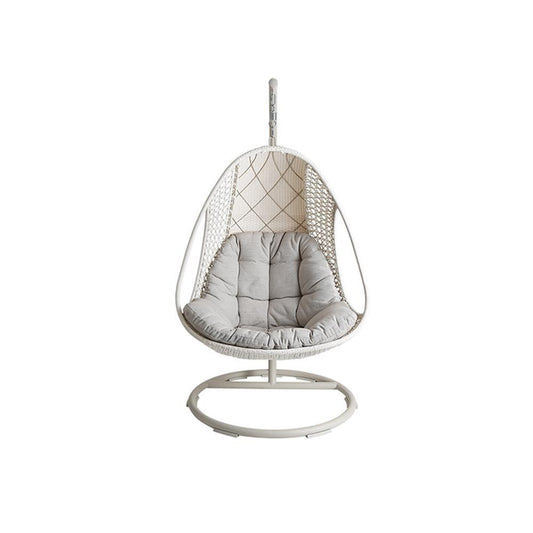 Pearl Rattan Garden Hanging Egg Chair with Stand