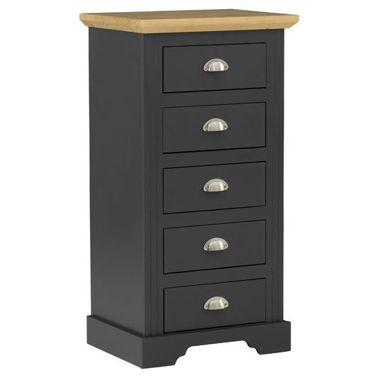 Toledo 5 Drawer Grey/Oak Effect