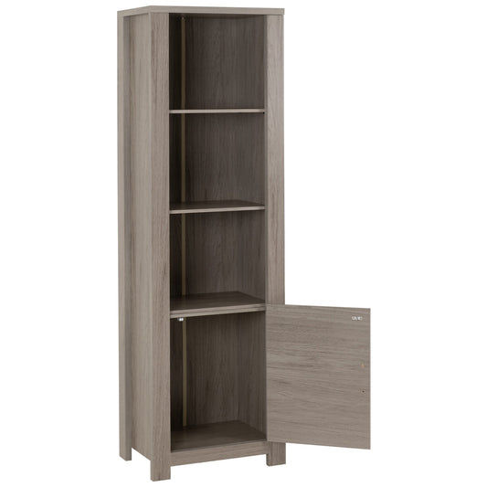 Zurich 1 Door Bookcase Grey Wood Grain