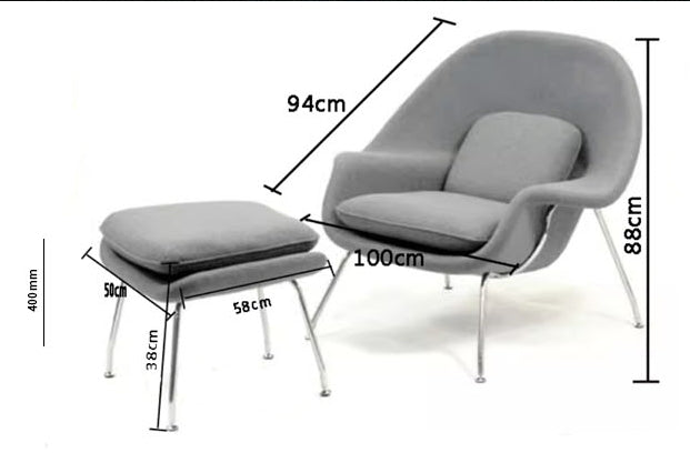 Womb Lounge Chair And Footstool, Armchair