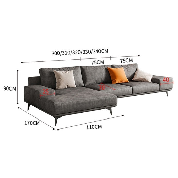 Jarrod Three Seater, Four Seater, Five Seater Corner Sofa