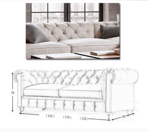 The Dorchester Three Seater Sofa, Armchair