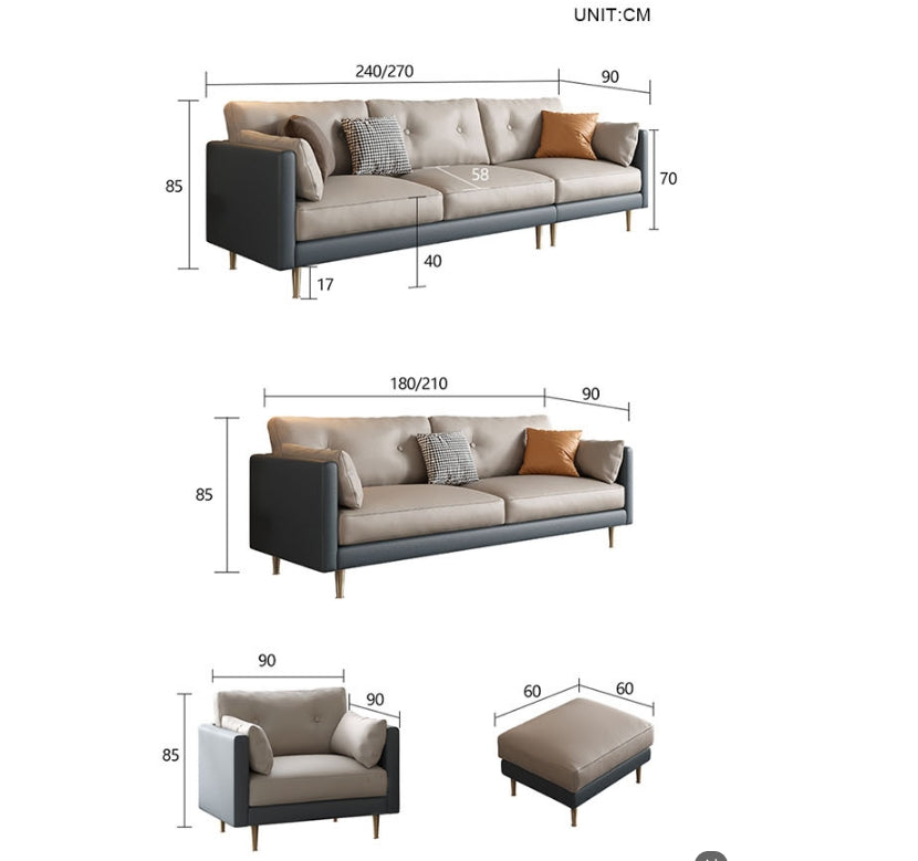 Noel L311 Three Seater Sofa, Armchair Leathaire
