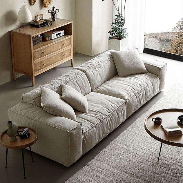 Jerome Three Seater Sofa, Modular Sofa, Cotton Linen