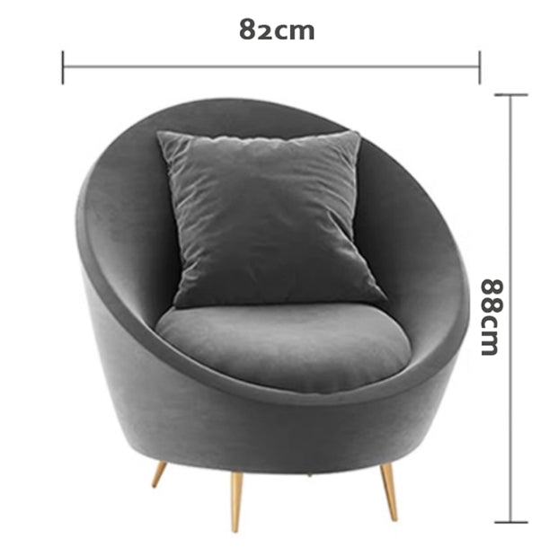 Slender Modern Curved Two Seater, Three Seater, Armchair, Velvet