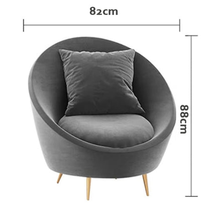 Slender Modern Curved Two Seater, Three Seater, Armchair, Velvet