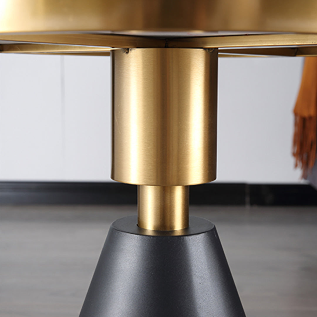 Modern Side Table with Marble Top and Metal Base