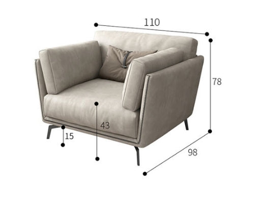 Reynold Two Seater Sofa, Leatheraire