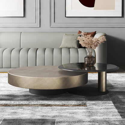 Gold Nesting Coffee Table, Gold 100cm/65cm For Display With Dents On Top