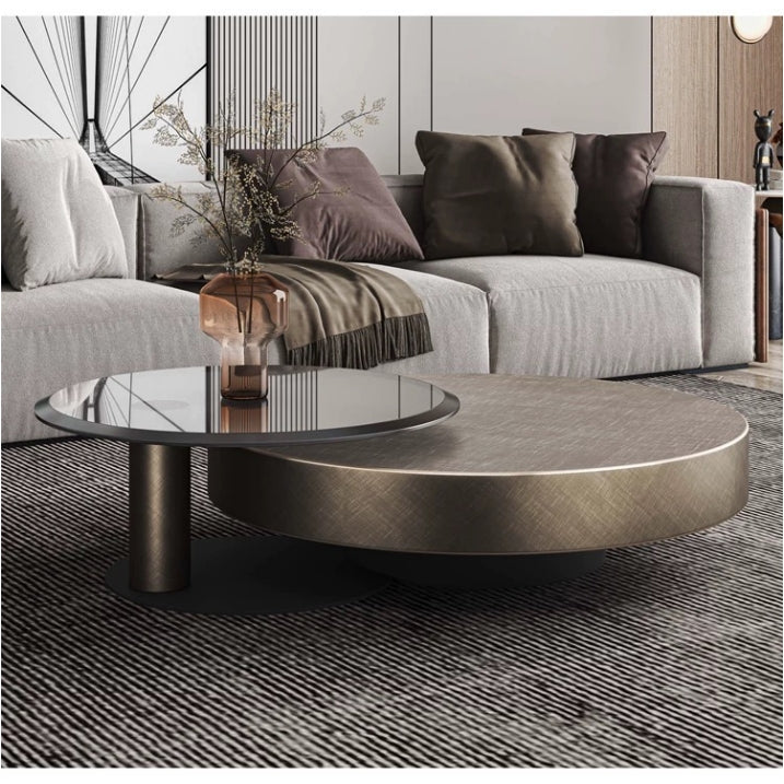 Gold Nesting Coffee Table, Gold 100cm/65cm For Display With Dents On Top