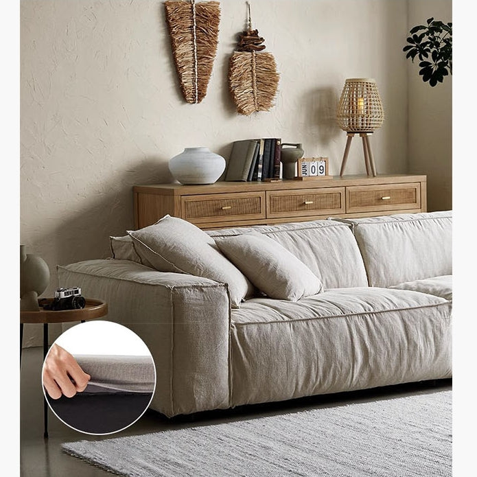 Jerome Three Seater Sofa, Modular Sofa, Cotton Linen