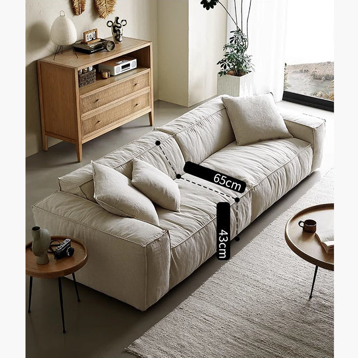Jerome Three Seater Sofa, Modular Sofa, Cotton Linen