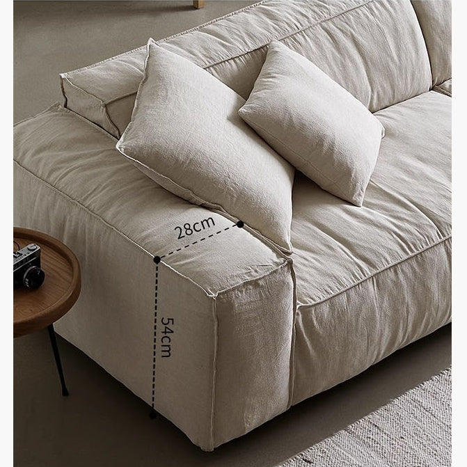 Jerome Three Seater Sofa, Modular Sofa, Cotton Linen