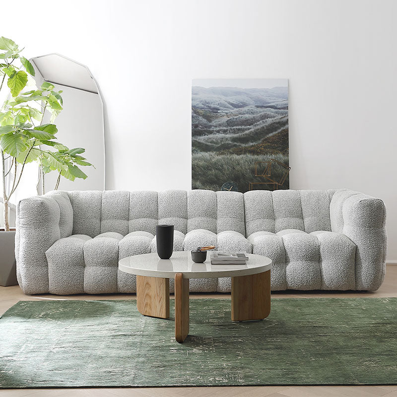 Zobah Two Seater, Three Seater Sofa, Grey Boucle