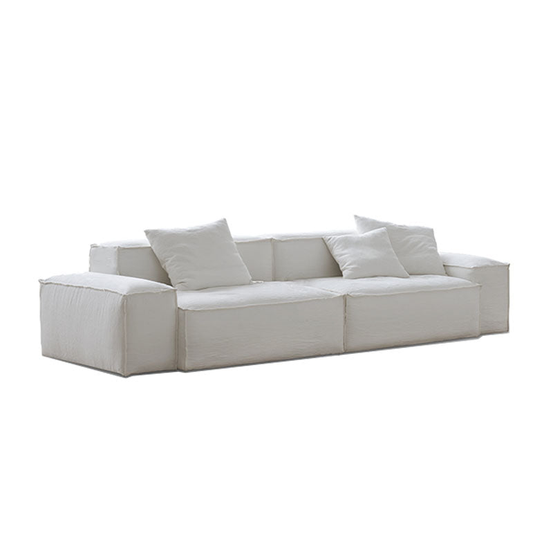 Zaavan Three Seater Sofa, Modular Sofa, White Linen