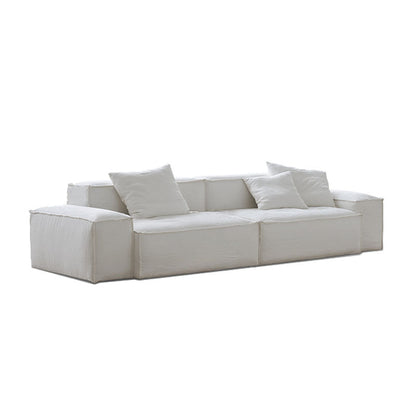 Zaavan Three Seater Sofa, Modular Sofa, White Linen