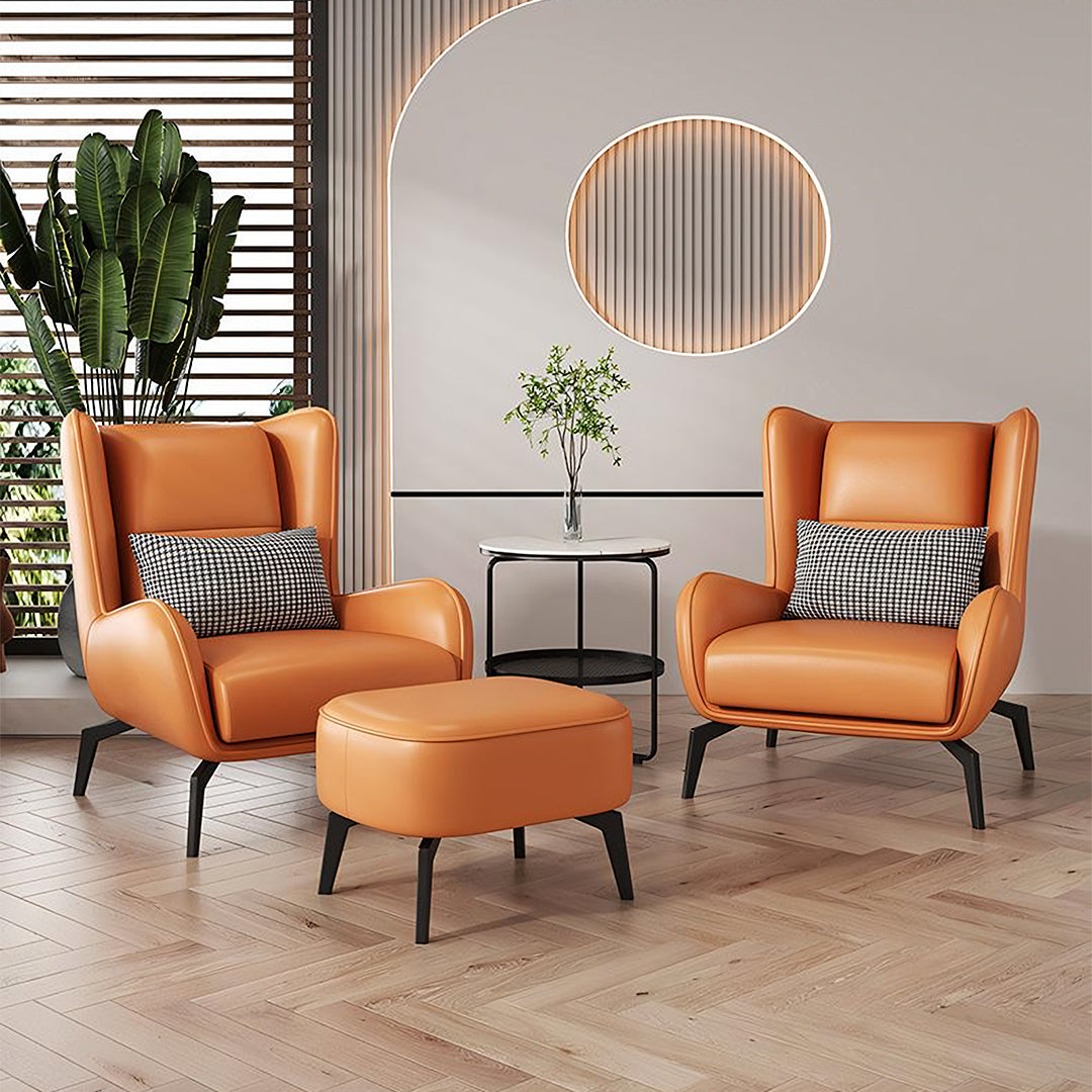 Adebayo Tige Accent Lounge Chair With Footstool