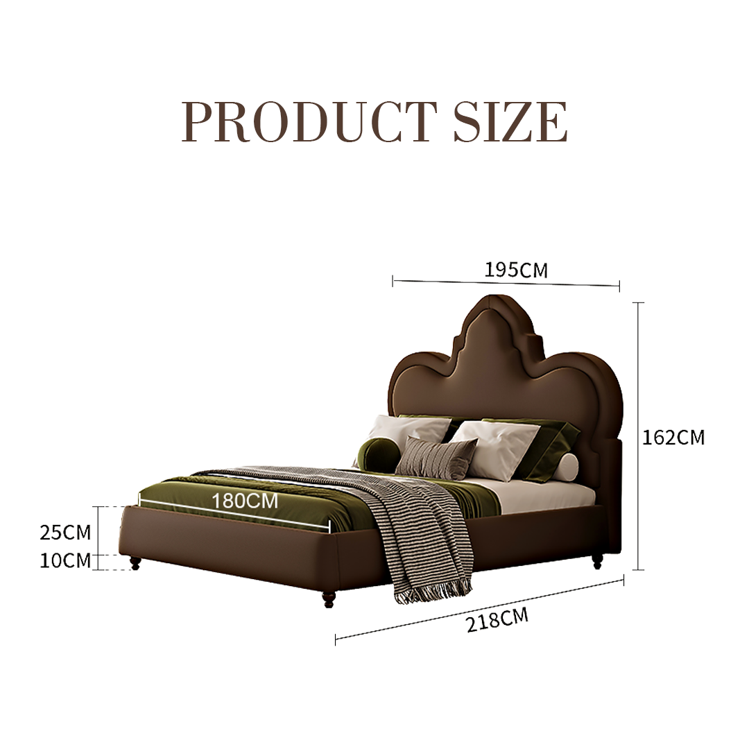 Thalia Wingback King Size Bed, Double Bed