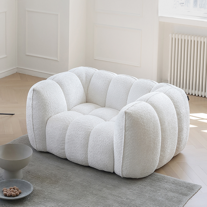 Oxley Pumpkin Single Seater Sofa, Armchair, White
