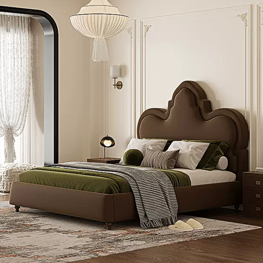 Thalia Wingback King Size Bed, Double Bed