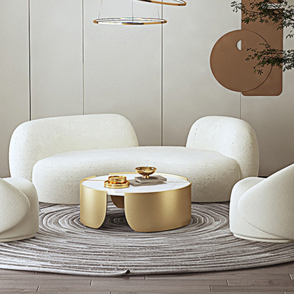 Elara Modern Curved Two Seater, Three Seater Sofa, Boucle