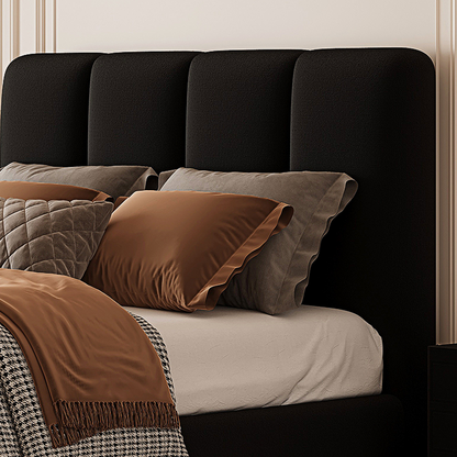 Lysander Double Bed, King Size Bed, Black