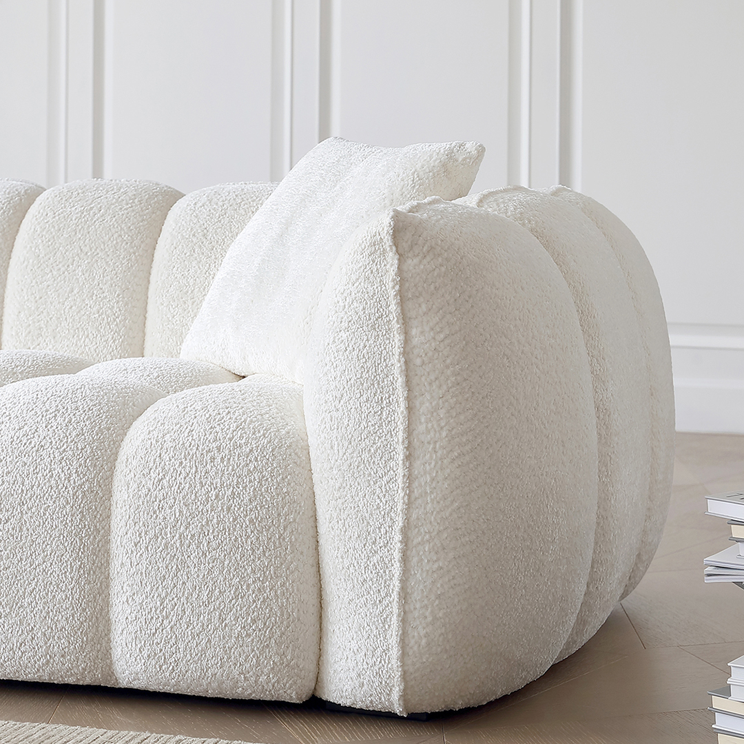 Oxley Pumpkin Single Seater Sofa, Armchair, White