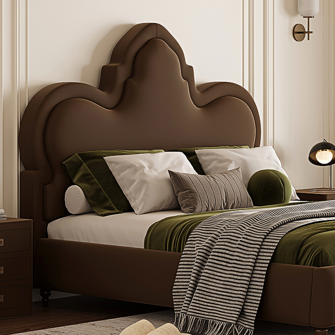 Thalia Wingback King Size Bed, Double Bed