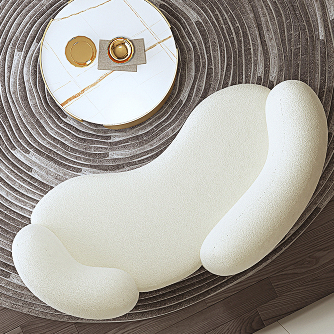 Elara Modern Curved Two Seater, Three Seater Sofa, Boucle