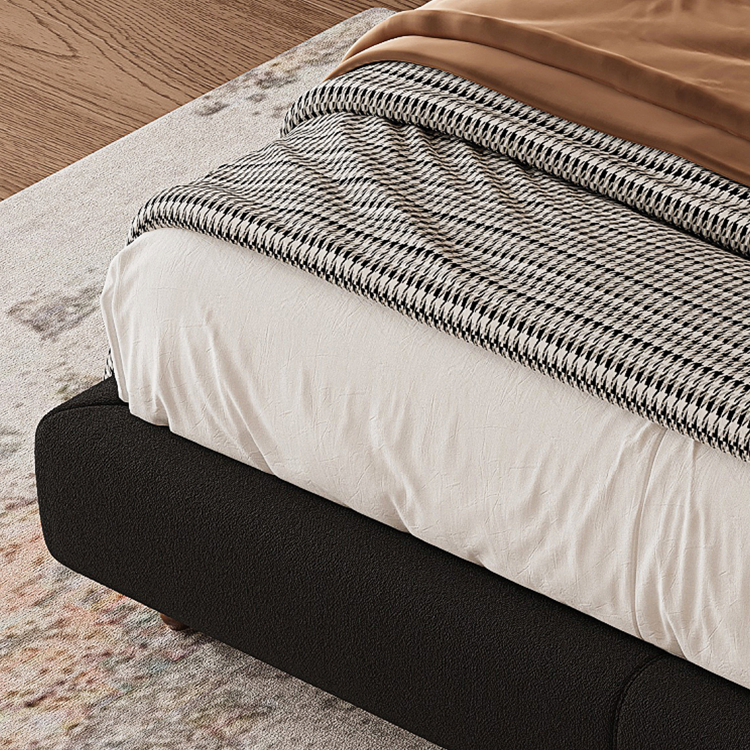 Lysander Double Bed, King Size Bed, Black