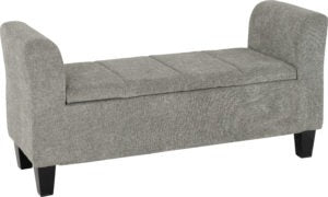 Amelia storage ottoman-Dark grey fabric