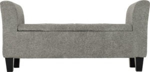 Amelia storage ottoman-Dark grey fabric