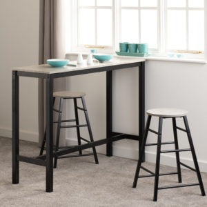 Athens breakfast bar set concrete effect