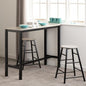 Athens breakfast bar set concrete effect