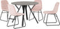 Athens round dining table with pink lukas chairs