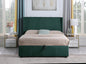Amelia plus 4'6" storage bed Green Velvet fabric